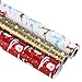 Wrapping Paper Christmas Wrapping Paper Red Gold Colorful Gift Wrapping 3 Rolls