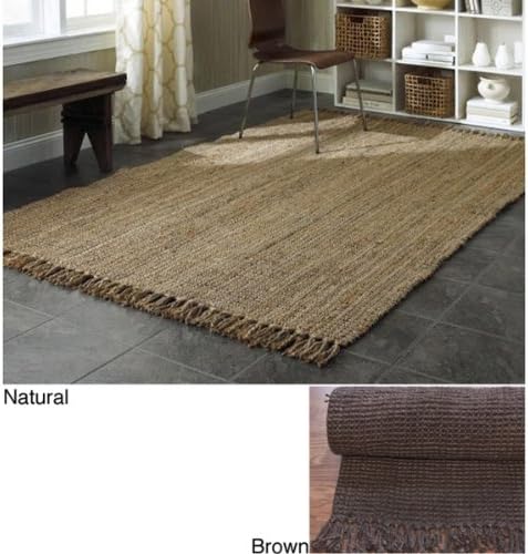 Handmade Eco Natural Fiber Chunky Loop Jute Rug (5' x 8')