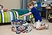 Clever Creations Collapsible Storage Organizer and Ottoman, Perfect Vehicle Themed Toy Chest for Storing Books, Shoes, Games and More, Police Car