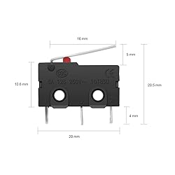 MUZHI SPDT 1NO 1NC Hinge Lever Momentary Push