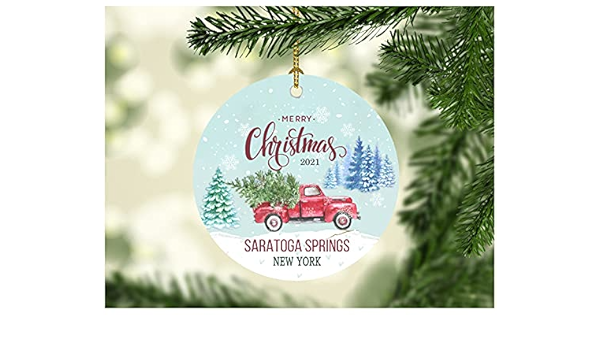 Saratoga Springs Christmas Tree Disposal 2022 Amazon.com: 2021 Christmas Ornaments Tree Saratoga Springs New York  Ornament Rustic Christmas Party Decorations Holiday Funny Gift Together  Family Decorations Xmas Tree Deco 3" Mdf Plastic White: Home & Kitchen
