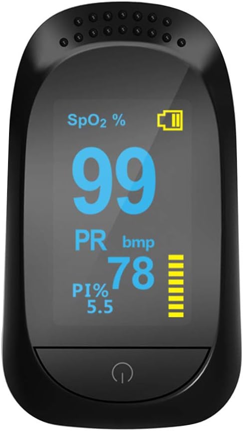 Fingertip Pulse Oximeter, Blood Pulse OximeterBody Health Monitor with LED Display, Pulse Sensor Meter with Alarm and Pulse Rate Monitor for Adults and Children