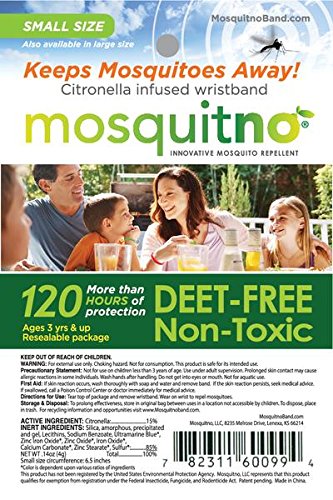 Mosquitno Natural, Citronella, Waterproof,  Mosquito Repellent Wristbands, Kids, 5-Pack, Tie-Dye