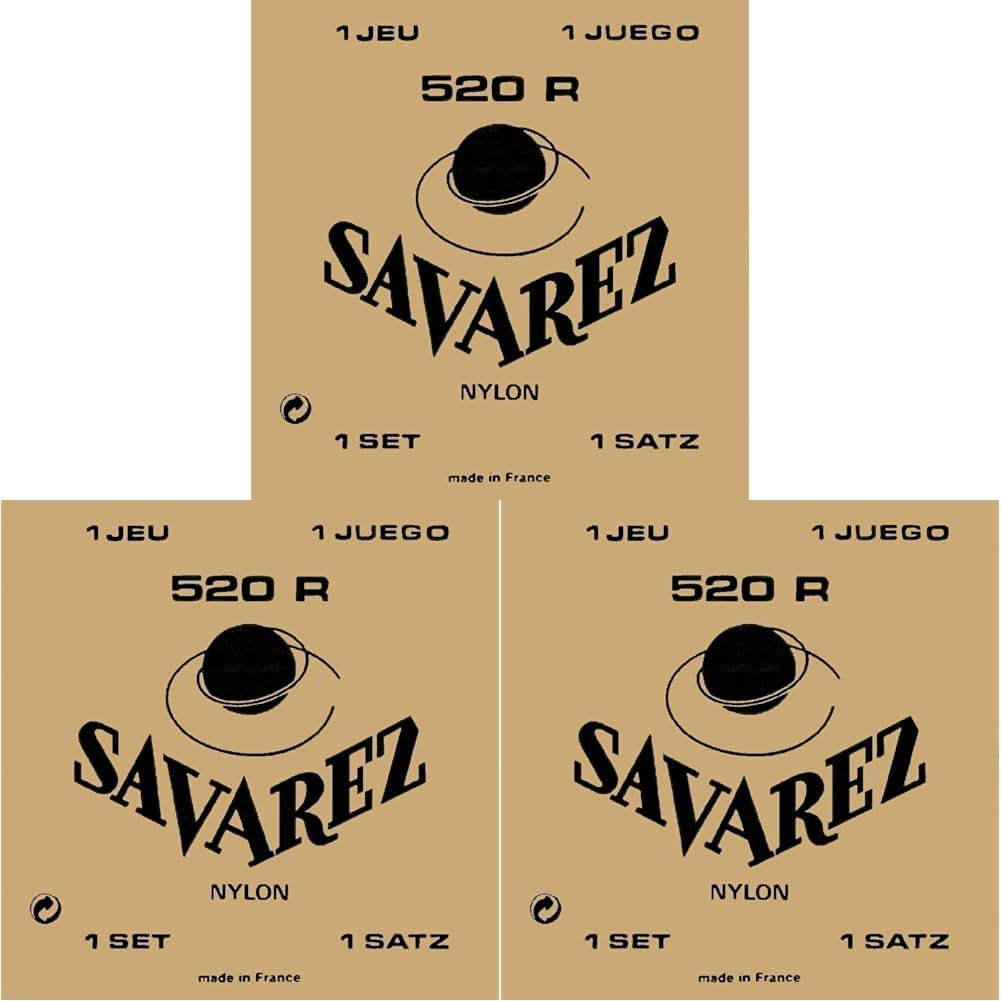 Savarez 520R High Tension (Red) String Set (Pack of 3)