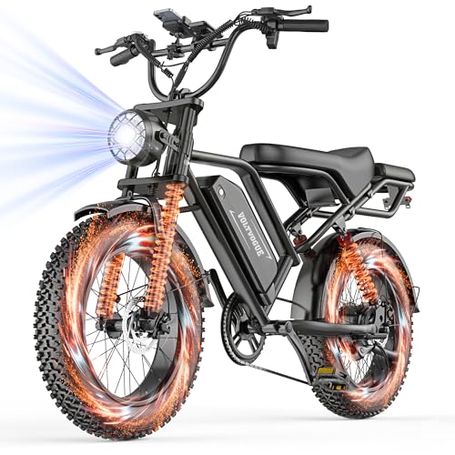 VOLTVOGUE Electric ebike | Full Suspension | 31MPH Top Speed | Range 40-70 Miles | 48V 960Wh Removable Battery | LED Headlights | 20-Inch All-Terrain Fat Tires | UL 2849 Certified ebike