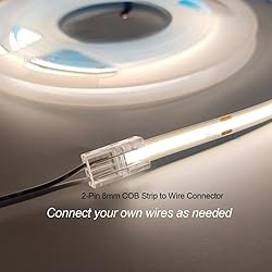 Biantie La 2-Pin 8mm COB Strip to Wire Connector