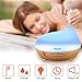 Aroma Essential Oil Diffuser - Ominihome 300ml Ultrasonic Cool Mist Humidifier - for Home Office Yoga - Wood Grain, Birthday Gift