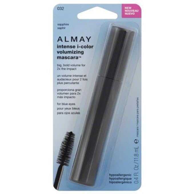 Almay Intense IColor Volumizing Mascara For Blue Eyes, Sapphire [032] 0.4 oz (Pack
