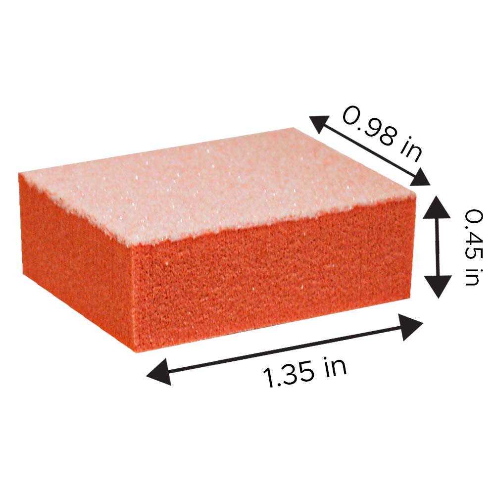 Karlash Nail Mini Orange Buffer Block File 80/100 Grit 2 Sided 130 count : Beauty