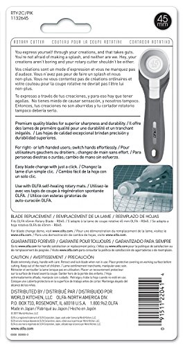 Olfa Splash Rotary Cutter 45mm Fairy Floss Pink