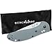 Benchmade - Griptilian 551-1 Knife, Serrated Drop-Point, Satin Finish, Gray Handle