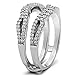 Sterling Silver Double Infinity Wedding Ring Guard Enhancer with Cubic Zirconia (0.49 ct. tw.)