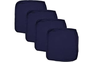 Oslimea Outdoor Seat Cushion Slip Cover 24" x 22", Waterproof Patio Furniture Chair Cushion Cover Replacement Pillow Slip Seat Cushion Cover 4 Pack - Covers Only, Dark Blue