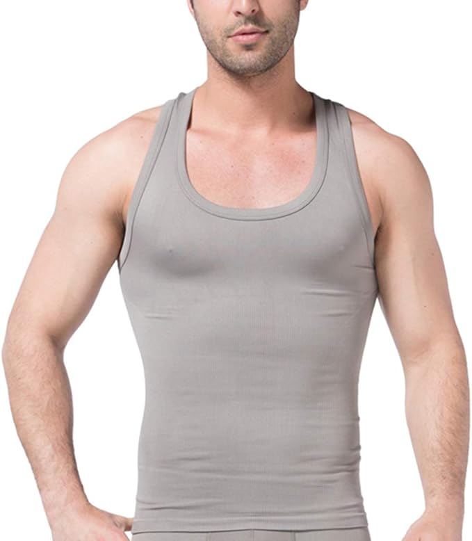 Amazon Iyunyi 加圧インナー 工字 タンクトップ メンズ シームレス シャツ 腹を収束 補正下着 スリム 体型を正す 着圧コンプレッションウェア タンクトップ コンプレッショントップス 通販