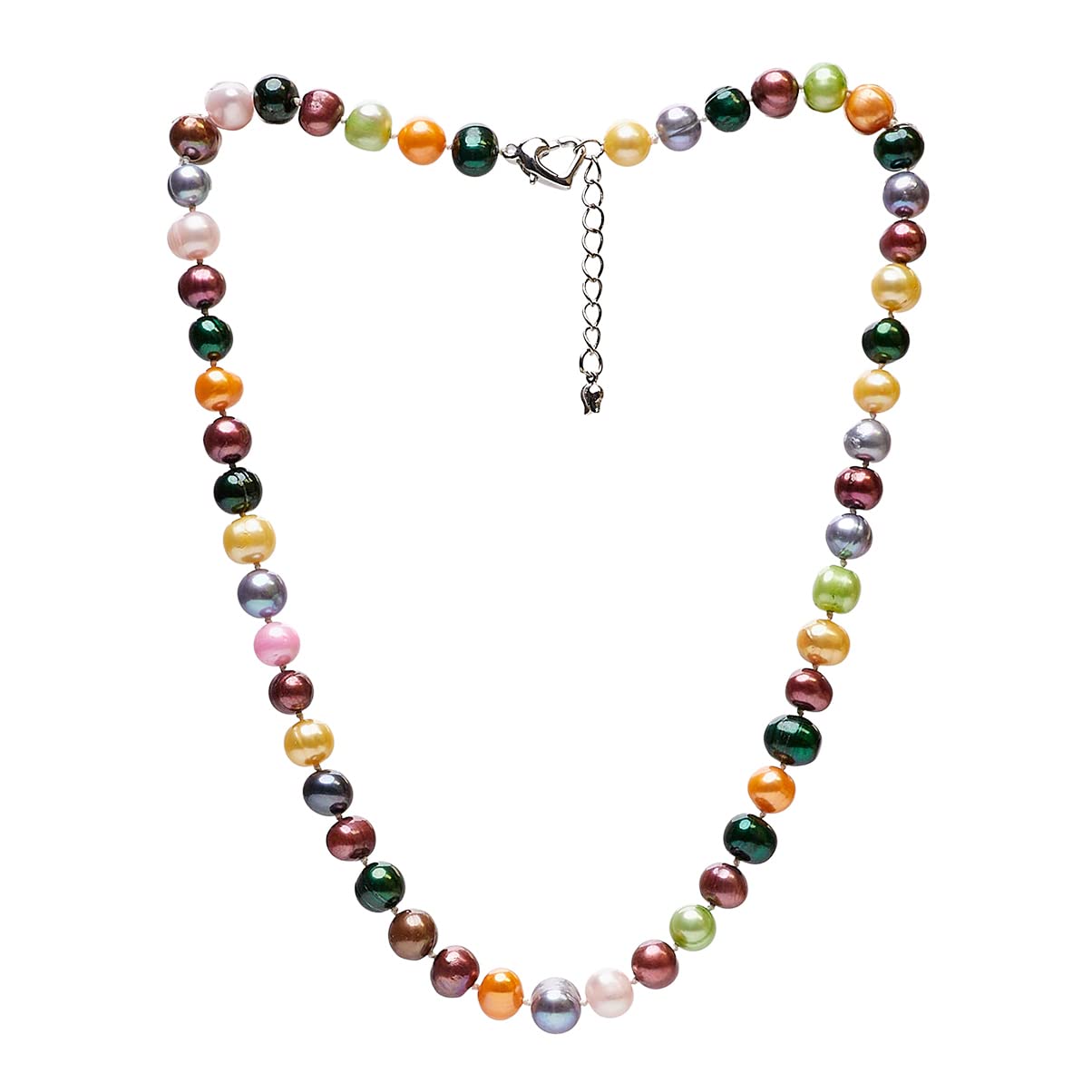 TreasureBay Stunning 8-9mm Freshwater Pearl Necklace (Multi-coloured) — image 1