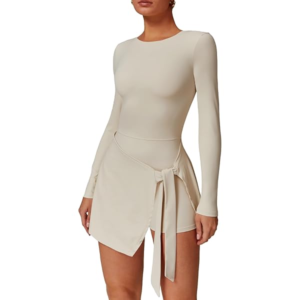 Amazon.com: Tennis Dresses for Women Long Sleeve Wrap Skirt with Built in Shorts Golf Athletic Dress Active Workout Skort Dress Beige : Clothing, Shoes & Jewelry Amazon.com: Tennis Dresses for Women Long Sleeve Wrap Skirt with Built in Shorts Golf Athletic Dress Active Workout Skort Dress Beige : Clothing, Shoes & Jewelry