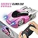 QUN FENG RC Cars Remote Control Wall Climbing Stunt Vehicle Car Electric Gravity Sports Racing car Dual Mode Toy Car for Girls Best Birthday Gift (Pink)