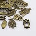40pc Owl Charms,Pendants, Antique Bronze