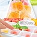 Amian Shop Ice Cube Tray with Removable Cover,Make 36 Large Ice Cubes,Easy Release,Odor Free Stackable White Ice Trays with Clear Lid,Set of 3