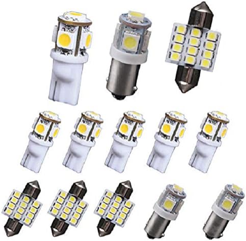 Brite White LED Interior Lights 15 PCS For 2002 to 2006 Nissan Altima Sentra Maxima