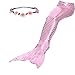 GALLDEALS Mermaid Tails for Swimming Girls, Kids, Women & Adults Swimsuit Swimwear No Monofin (Flower Included) Pink