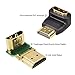 VCE 2 Combos HDMI Adapter HDMI 90 Degree and 270 Degree Male to Female Connector 3D&4K Supported