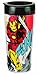 Vandor 26551 Marvel Iron Man 16 oz Plastic Travel Mug, Yellow, Red, and Black