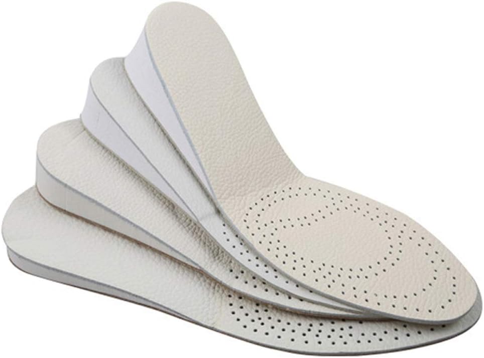 INTLMATE Height Increase Insole, Leather in Two Sides Shoes Heel Inserts Lift to 1.6 Inch 4cm up,Comfort Performance Shoes Insoles for Men and Women USA Size 5 to 9