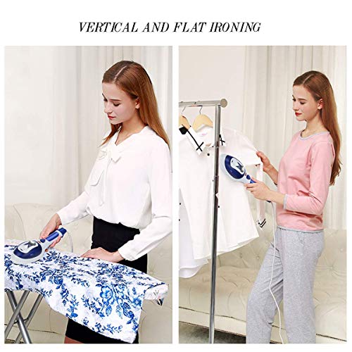 Clothes Steamer Handheld Steam Iron, Travel Mini Size - Safe and Easy to Use for Vertical and Horizontal Ironing with Detachable Brushes for Home and Portable,Red