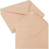 JAGERGREEN 50 Pack 5x7 Envelopes Letter Size, Brown A7 Envelopes Self Seal for Wedding Invitation, Envelope 5.4x7.6 for Greeting Cards, Photos, Baby Shower, Graduation, Thank You Cards, Announcements