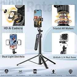 Auto Face Tracking Tripod 360 Rotation with