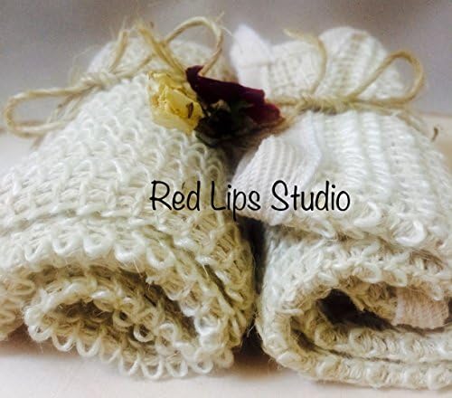 3 Pack Lot Sisal Exfoliating Spa Bath Scrub Washcloth Cloth-Face &amp; Body Luxury Skincare Active