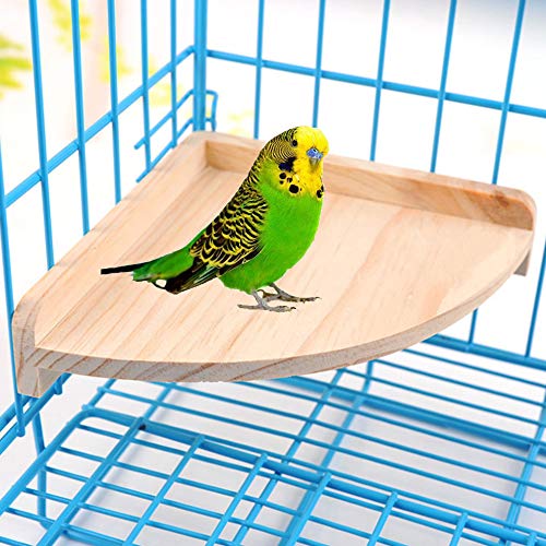 YIHANGBEST Wood Bird Perch Stand Platform Toy for Pet Parrots Parakeet Conure Cockatiel Budgie Gerbil Rat Mouse Chinchilla Hamster Cage Accessories Stands Exercise Toys