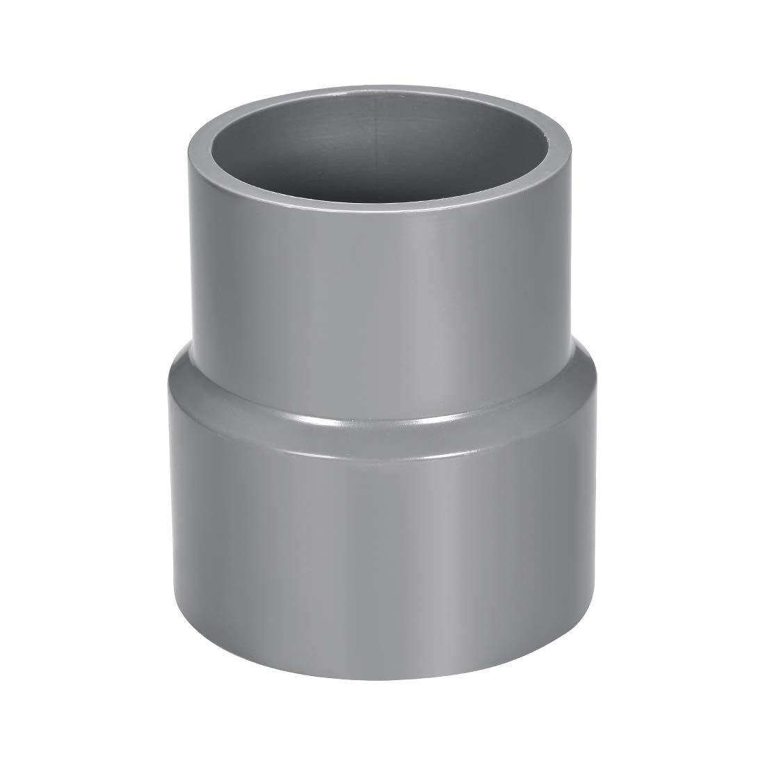 sourcing map PVC DWV Reducing Coupling Schedule 40 Gray 63mm x 75mm Socket