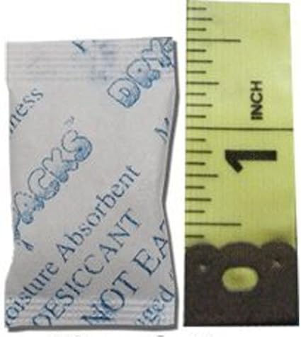 Dry-Packs Silica Gel Desiccants Packets - 7/8" X 1 1/2" - 1 Gram Packs - 20 Packets of Silica Gel Brand!