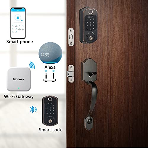Smart Deadbolt Lock, Keyless Entry Door Lock, SCYAN D7 Fingerprint