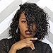 Full Lace Human Hair Short Wigs Curly for Women Brazilian Virgin Hair Short Bob Curly Human Hair Lace Front Wigs with Baby Hair (10 Inch Full Lace Wig, Natural Color)