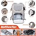 Diaper Bag Backpack-Multifunction Travel Back Pack, Waterproof Maternity Baby Nappy Changing Bags for Mom and Dad, Large Capacity And Stylish, Durable Baby Nappy Bags Organizer for Baby Care - Gray