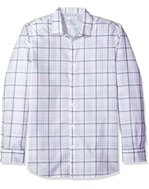 Men's Infinite Cool Button Down Shirt, Standard White, M