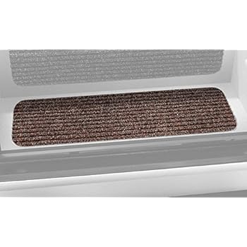 Prest-O-Fit 5-1091 Decorian Step Huggers For RV Landings Sierra Brown 8 In. x 23.5 In.