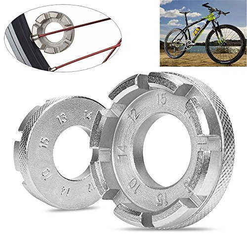 Oceaneshop Bicycle Cycling Repair Fix Tool Wheel Rim Nipple Key Spanner Bike Spoke Wrench 8 Groove