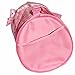 Private Label Girl's Silver Hooks Quilted Nylon Dance Duffle Bag with Polka Dot Bow, Light Pink