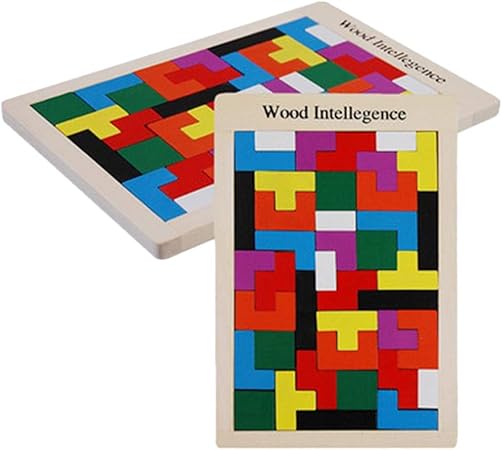 Amazon Libison 木製ジグソーキューブパズル玩具 テトリスブロックビルディングゲーム カラフルなパズルおもちゃ お子様の観察能力を向上 忍耐力と集中力を高める ジグソーパズル おもちゃ