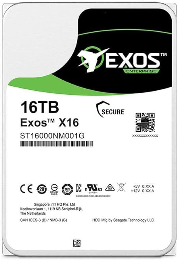 【HDD】Seagate Exos X18 16TB Amazon.com: Seagate Exos X18 Enterprise Class, 16TB, Enterprise