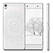 kwmobile Crystal Case Compatible with Sony Xperia XA - Hard Durable Transparent Protective Cover - Flowers White/Transparent