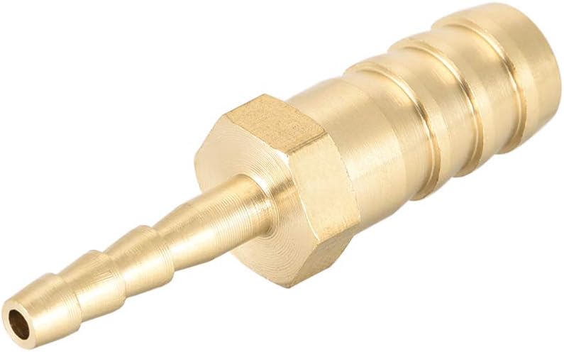sourcing map Straight Brass Barb Fitting Reducer, Fit Hose ID 10mm to 4mm 3pcs, Gold, 10mm x 4mm - Image 4