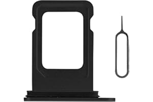 Risidamoy for iPhone 12 Black SIM Card Slot Replacement Single SIM Version for iPhone12 Card Tray Holder Adapter with Waterproof Rubber Ring Repair Kit Card Removal Tool for A2172 A2402 A2403 A2404