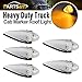 Partsam 5pc Super Bright Amber Yellow 17 LED Clear Lens Torpedo Chrome Cab Marker Top Roof Running Lights Assembly Compatible with Kenworth/Peterbilt/Freightliner/International/Mack Paccar Semi Truck