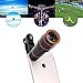 12X Optical Zoom Telescope Lens, Zwish Clip On Cell Phone Camera Lens for iPhone 6/6s Plus/7/8/SE, Samsung S8/S7/S6/Edge, LG, Moto, HTC, Sony and More