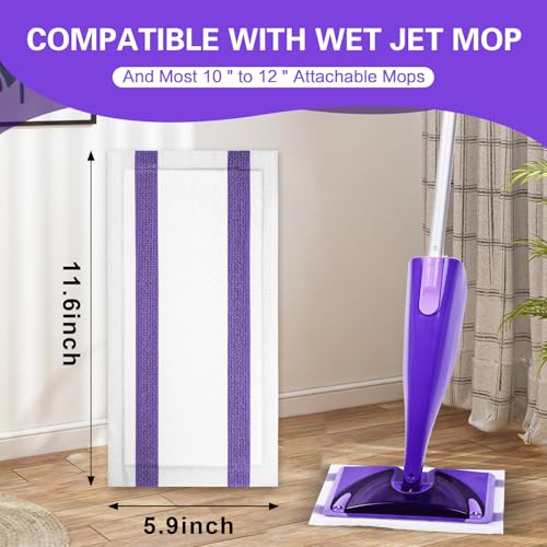 Mop Pads Refills Compatible with WetJet Mop, Disposable Mop Pads for Hardwood photo 8